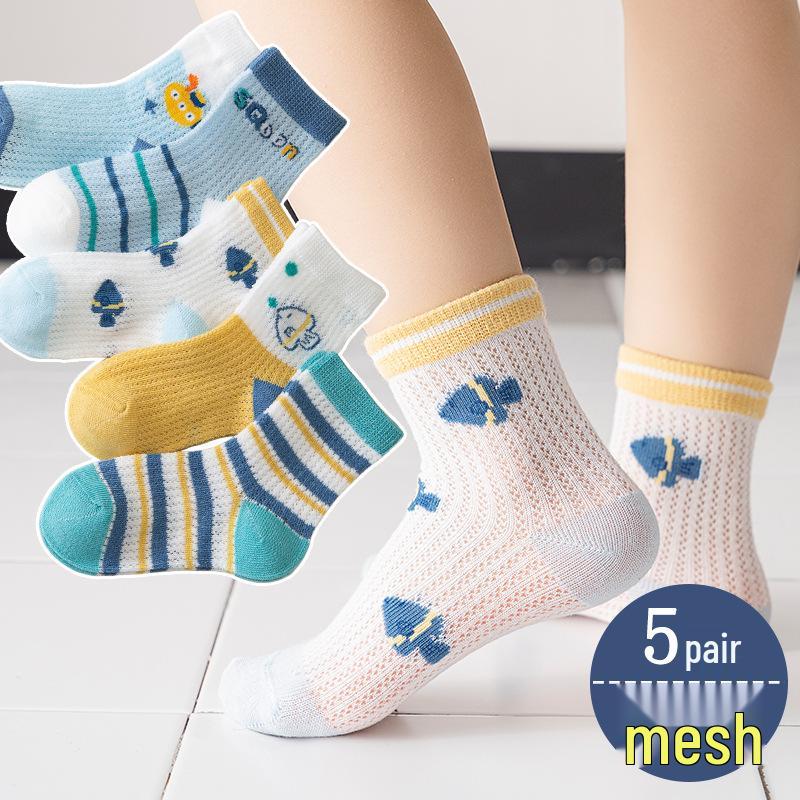New Class A Children's Spring & Summer Fashion Socks for Boys & Girls - Thin Style for Newborns & Kids