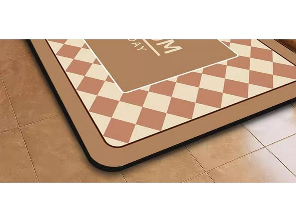 Bathroom Absorbent Non-Slip Diatomaceous Earth Mat: Quick-Drying, Stain-Resistant, Easy-Clean Mat