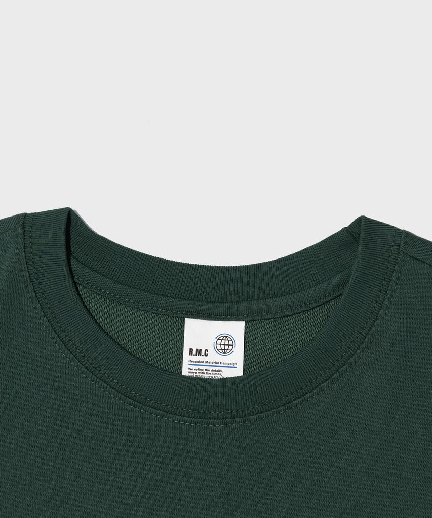 Wogseuaenko Small Mountain Logo Short Sleeve T-Shirt (Green)