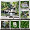Wasserfall Blumen Bäume Vintage Ziegel Rattan Pflanze Park Naturlandschaft Heimdeko Wandbehang Tropischer Garten Landschaft Wandteppich