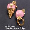 5pcs/Lot Retail Girl Accessories Food Ice Cream Cake Enamel Charms For Jewelry Making Supplies Candy Pendant Chinese Gold Color