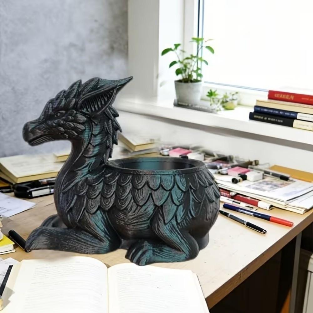 3D Printed Dragon Plant Pot Home Decoration Dragon Ornament Gift Flowerpot Molds  Home Decor