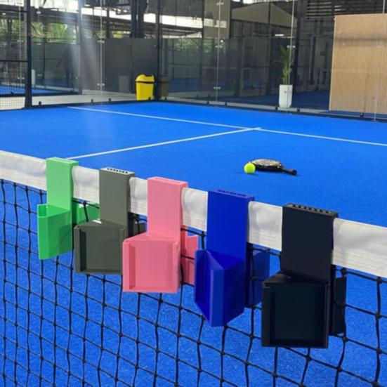 Tennis Camera Mount Dual Perspective Phone Action Camera Holder with Clip 3D Printed Tennis Net Mount for Match Recording Training Analysis