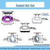 Stainless Steel 3/8 to 1/4 Pan Tilt Tripod Adapter with Dual Hole Conversion Nut