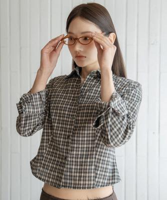 MOROA Short Check Shirt (Black)
