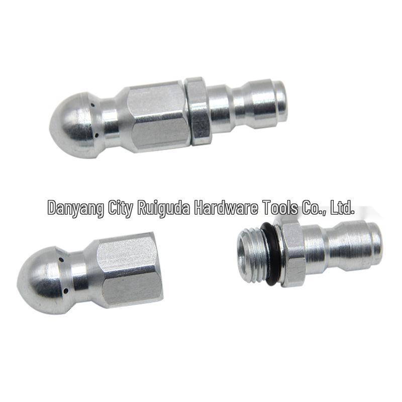 1/4" Quick Connect Stainless Steel Sewer Pipe Cleaning High-Pressure Nozzle