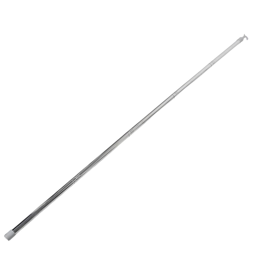 Adjustable Skylight Pole with Hook 1.48m Telescoping Stainless Steel Window Shade Rod for High Windows Attic Loft Awning Blind