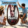 Custom Name Personalized Superhero Print Beach Towel, for Trip Camping Beach Party Home Decor, Birthday Gift for Family & Friends