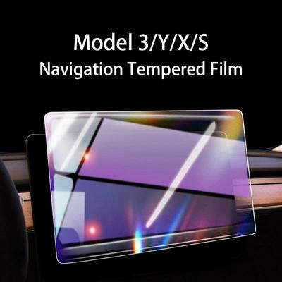 Película protectora de pantalla de navegación para GPS de coche, cristal templado mate Y transparente para Tesla modelo 3, modelo Y, modelo X, modelo S, novedad de 2024