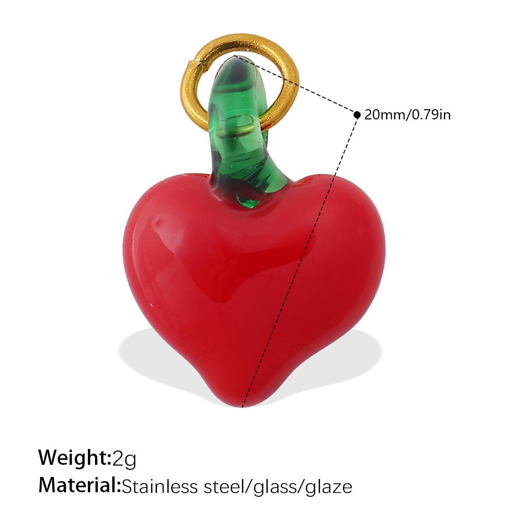 Fresh and Cute DIY Watermelon Grape Fruit Pendant Exquisite Small Glass Pendant Accessories Collection