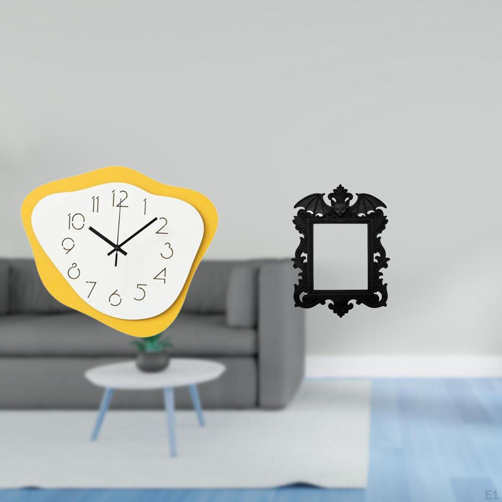 Acrylic Wall Clock Picture Frame Hanging Modern Office Ornament Timepiece Silent Horror Artwork