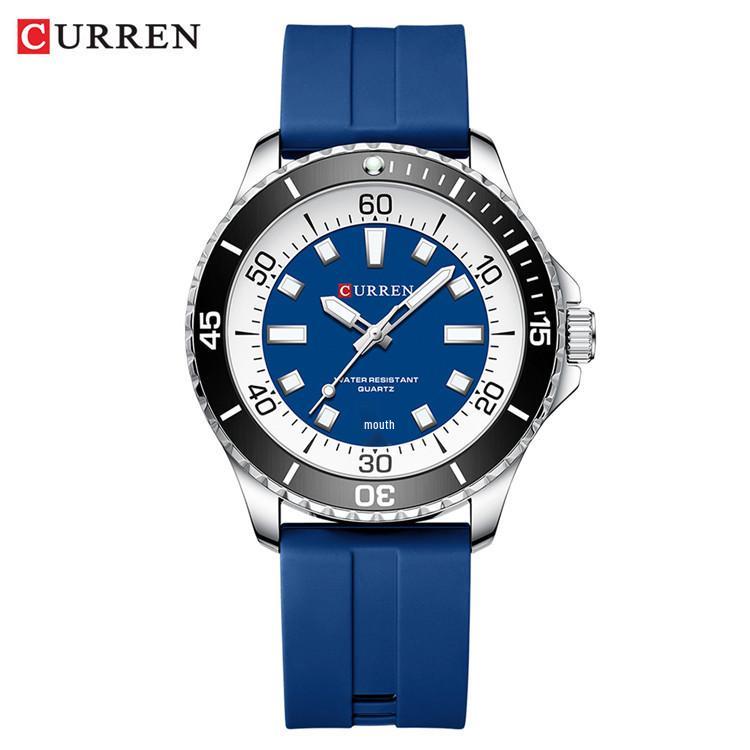 CURREN 8448 Unisex Outdoor-Uhr mit großem Zifferblatt & Gummiarmband