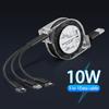 3-in-1 Retractable USB Type C Micro USB Charging Cable For Mobile Phone Charger Cable 39.37inch Fast Charging Cable