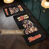 Rolling Stones (1) Customize Name Flannel Kitchen Mat Soft Non-Slip Kitchen Floor Runner Rug for Home Kitchen Decor
