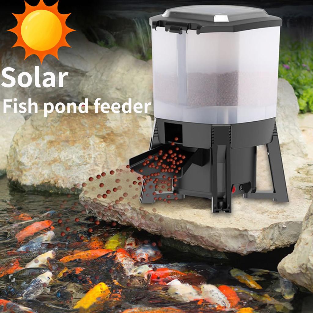 New Timer Fish Pond Fishpond Intelligent Timing Feeding Device Adjustable Solar Automatic Aquarium Feeder Digital Food Dispenser