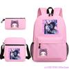 Set Zaino 3 Pezzi per Ragazze Anime Kochou Shinobu Zaino in Oxford Borsa a Tracolla e Astuccio