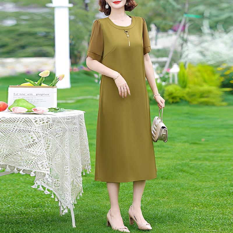 Letní elegantní šaty pro ženy luxusní krátké rukávy dlouhé šaty pro ženy vintage oblečení