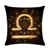 Constellation Zodiac Rune Printed Pillowcase Home Bedroom Living Room Sofa Cushion Cover 45X45Cm Peach Skin Pillowcase