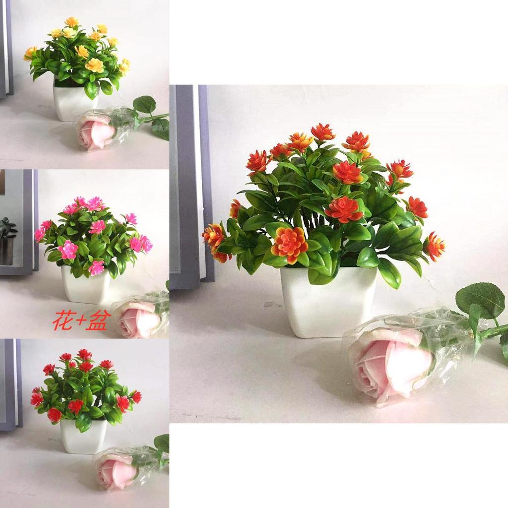 Fake Miniature Daisy Plant Decor With Plastic Craftsmanship For Living Spaces