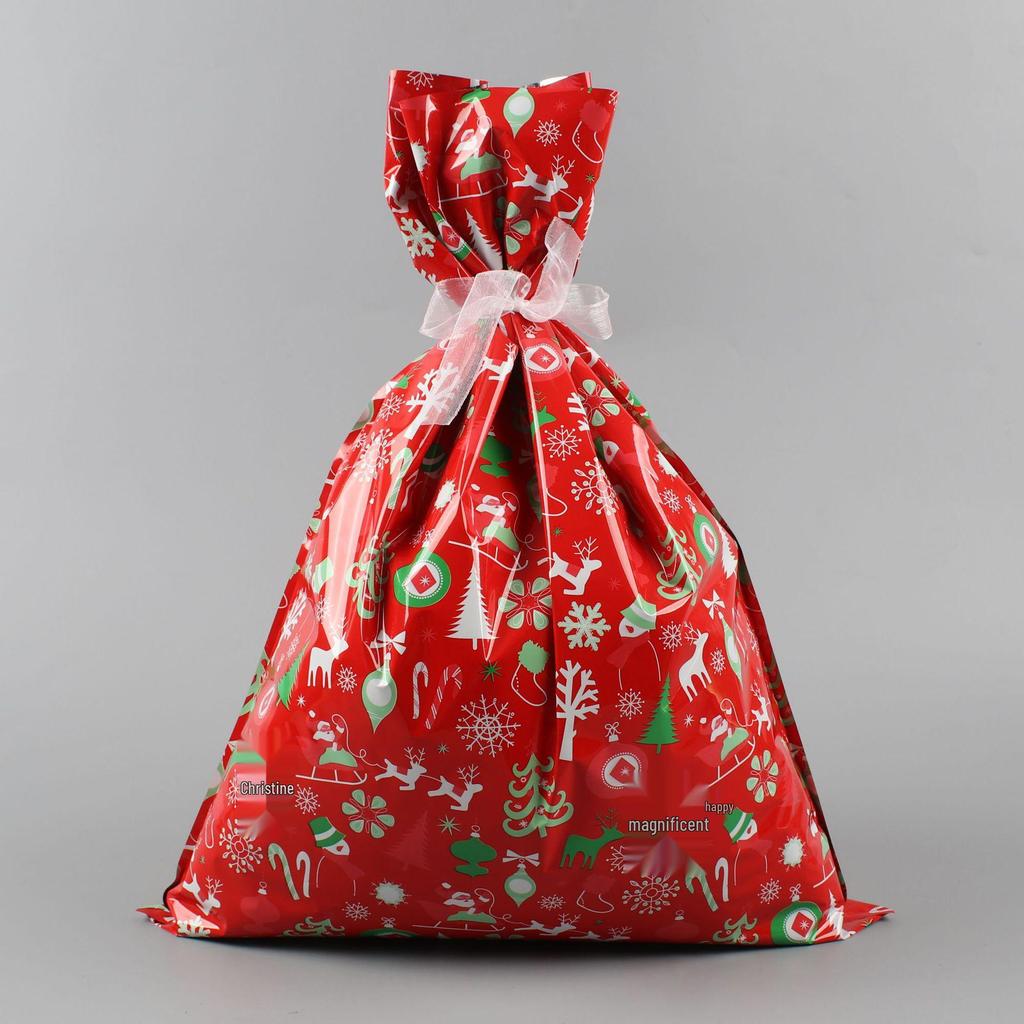 Festive Christmas Tree Candy Drawstring Gift Bag