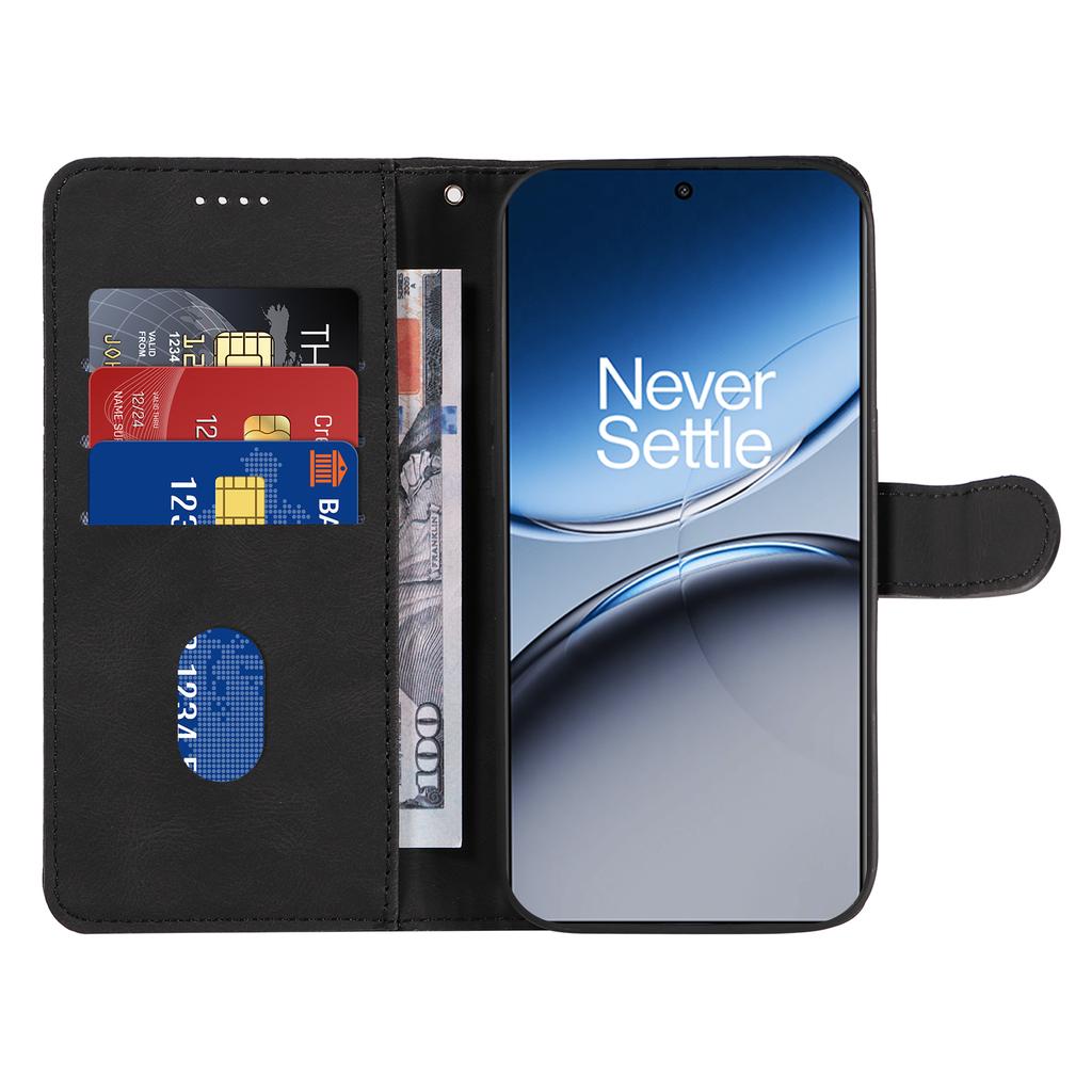 For OnePlus Nord 4 Case Stand Wallet Leather Phone Cover Curved Line Wrist Strap