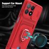 Slide Camera TPU Case For POCO X6 Pro 5G X5 X4 X3 Pro NFC M5S M5 M6 Pro C65 Shockproof Wallet Phone Back Cover Card Slot Case