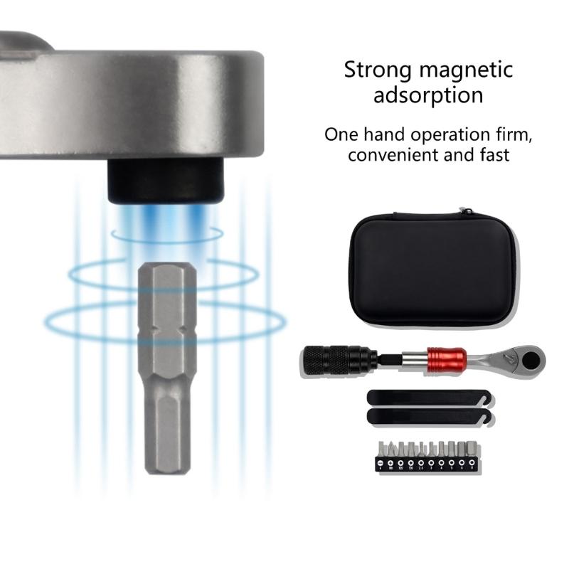 Bikes Ratchet Wrenches with 10 Bit 1/4Inch Ratchet Repair Tool Tire Wrenches