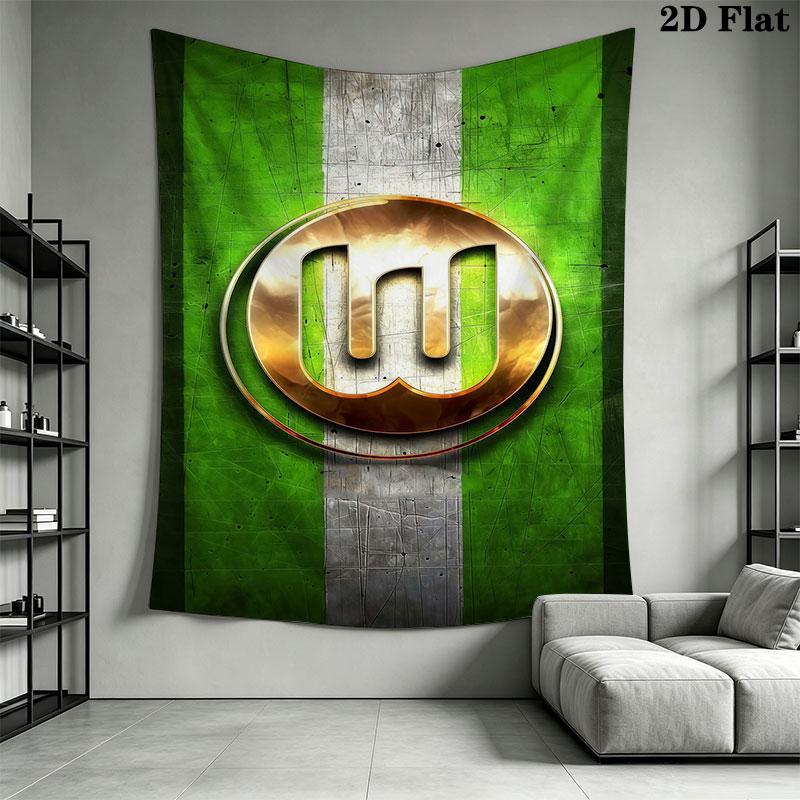 VfL Wolfsburg Wall Hanging Printed Fabric Blanket Decorative Tapestries for Bedroom Living Room Home Decor