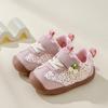 Spring 2026 Girls' Soft Sole Bow Princess Shoes - Korean Style