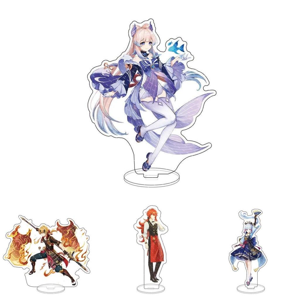 Genshin Impact Acrylic Stand Desktop Decor Featuring Kazuha Venti Klee Hutao Ganyu Paimon For Anime Fans