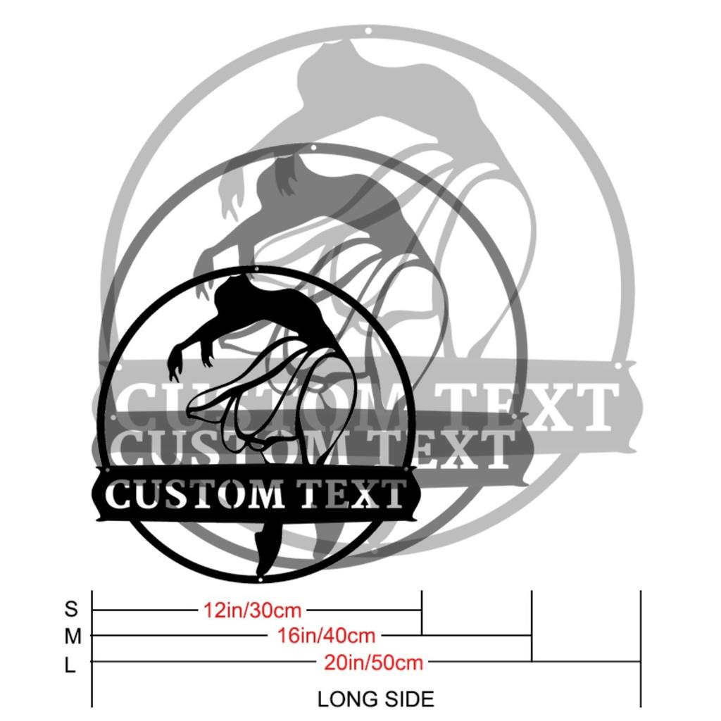 Unique Dancer Silhouette Metal Wall Art Customizable Iron Decor for Home Office