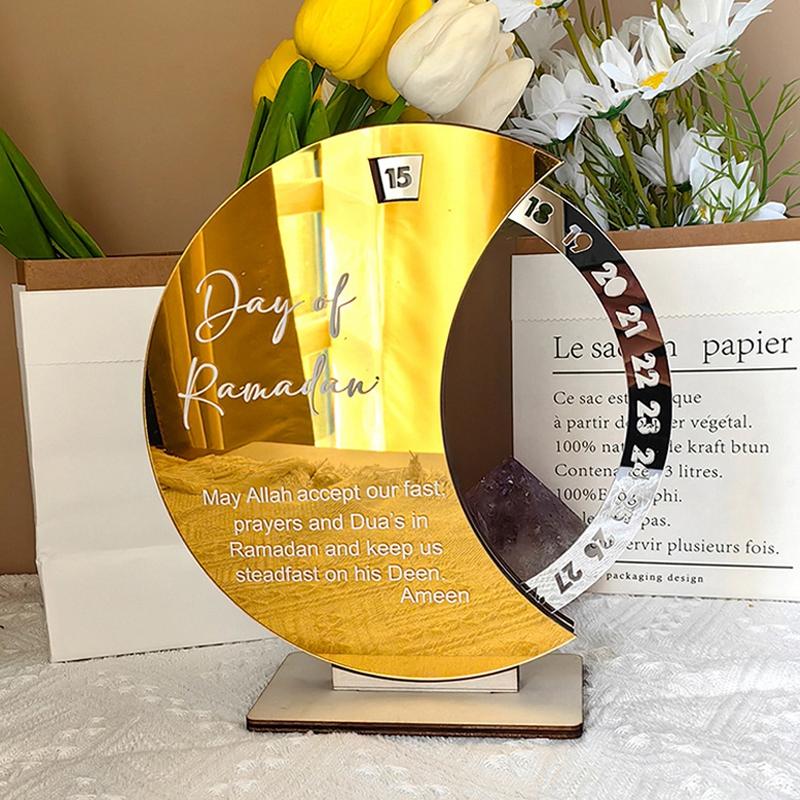 Ramadan Advent Calendar Party Decoration Eid Mubarak Muslim Eid Al Fitr Table Countdown Calendar Islamic Festival Gifts
