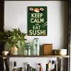Vintage Japanese Cuisine Sushi Metal Tin Sign Plaque Decorative Plates for Garage Club Man Cave Bar Home Hotel Cafe Wall Decor