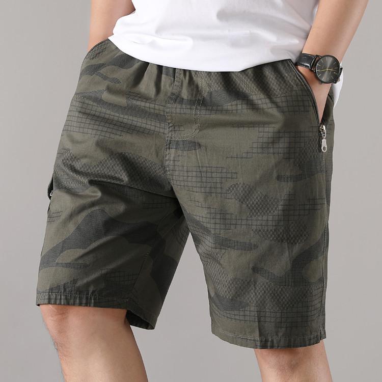 Summer Cotton Casual Shorts Drawstring Soft Loose  Beachwear Joggers Camouflage Sports Pants