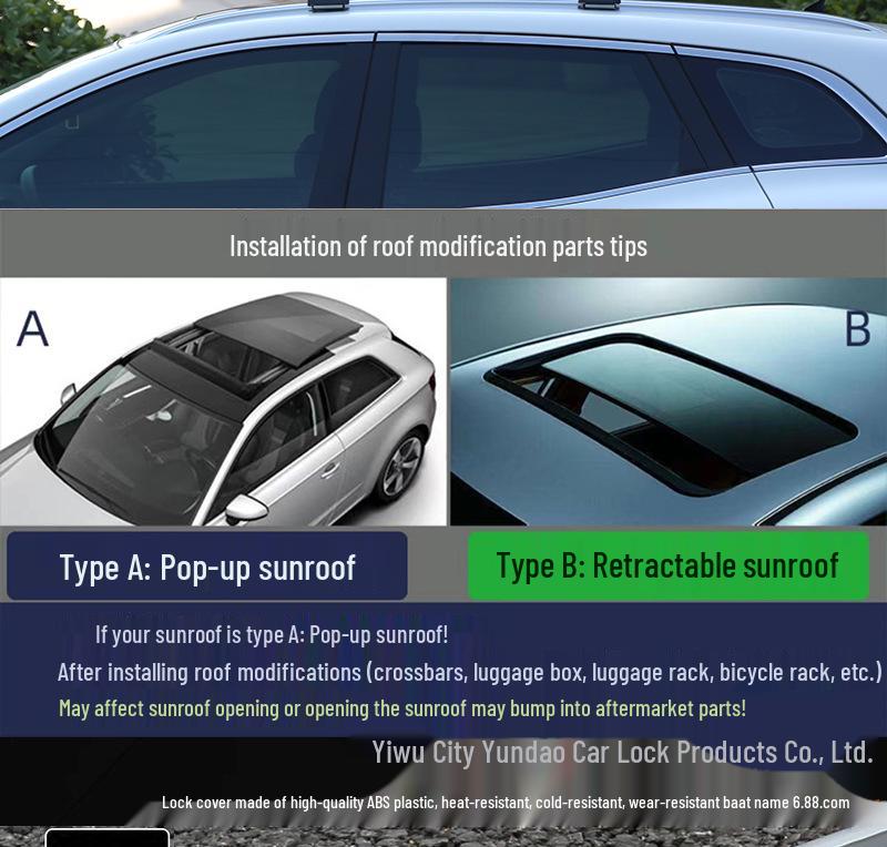 Compatible with Xingtu Lingyun and Lanyue Zhuifeng Car Aluminum Alloy No-Drill Roof Rack Crossbars.