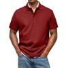 Men's Summer Solid Color Hidden Button Short Sleeve Loose Shirt Men's Casual Fashion Tops