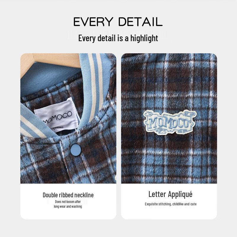 MOMOCO Boys' Plaid Winter Jacket