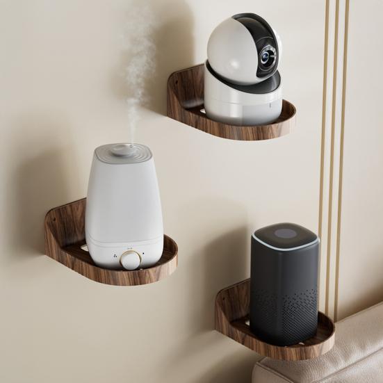 Security Camera Wall Mount Adhesive Baby Monitor Wall Floating Shelf Bedroom Kitchen Living Room Indoor Camera Router Storage Bracket Stand