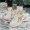 Damskie Buty Zimowe Pluszowe Grube Trampki Sznurowane Codzienne Wysokie Ciepłe Buty Botki Rozmiar 35-42 Damskie Zimowe Skórzane Buty