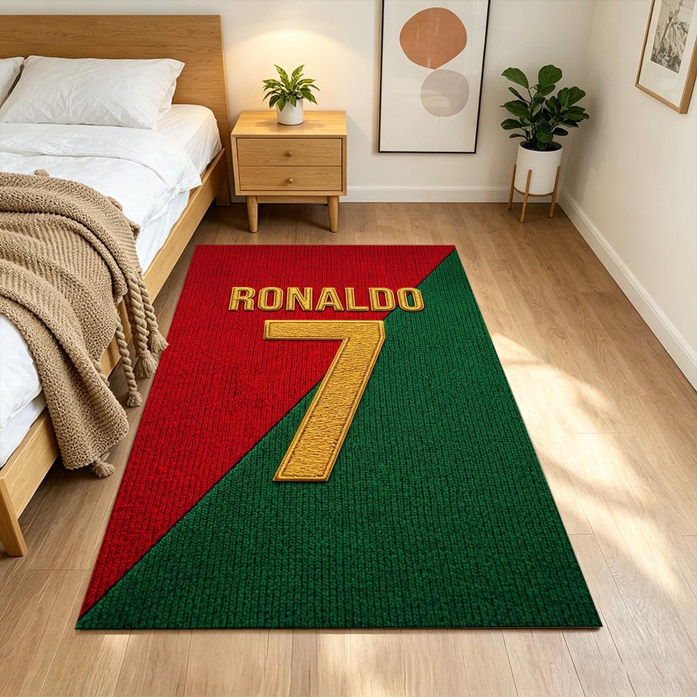 Cristiano Ronaldo Floor Rug Office Rug Design for Study Room Entryway Living Rooms Kitchen Anti-slip Rug Decorate Offices Gift for Festivals