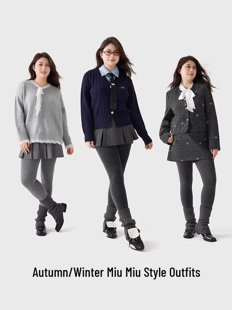 2025 Women's High-Waisted Slim-Fit Plus Size Winter Footed Leggings