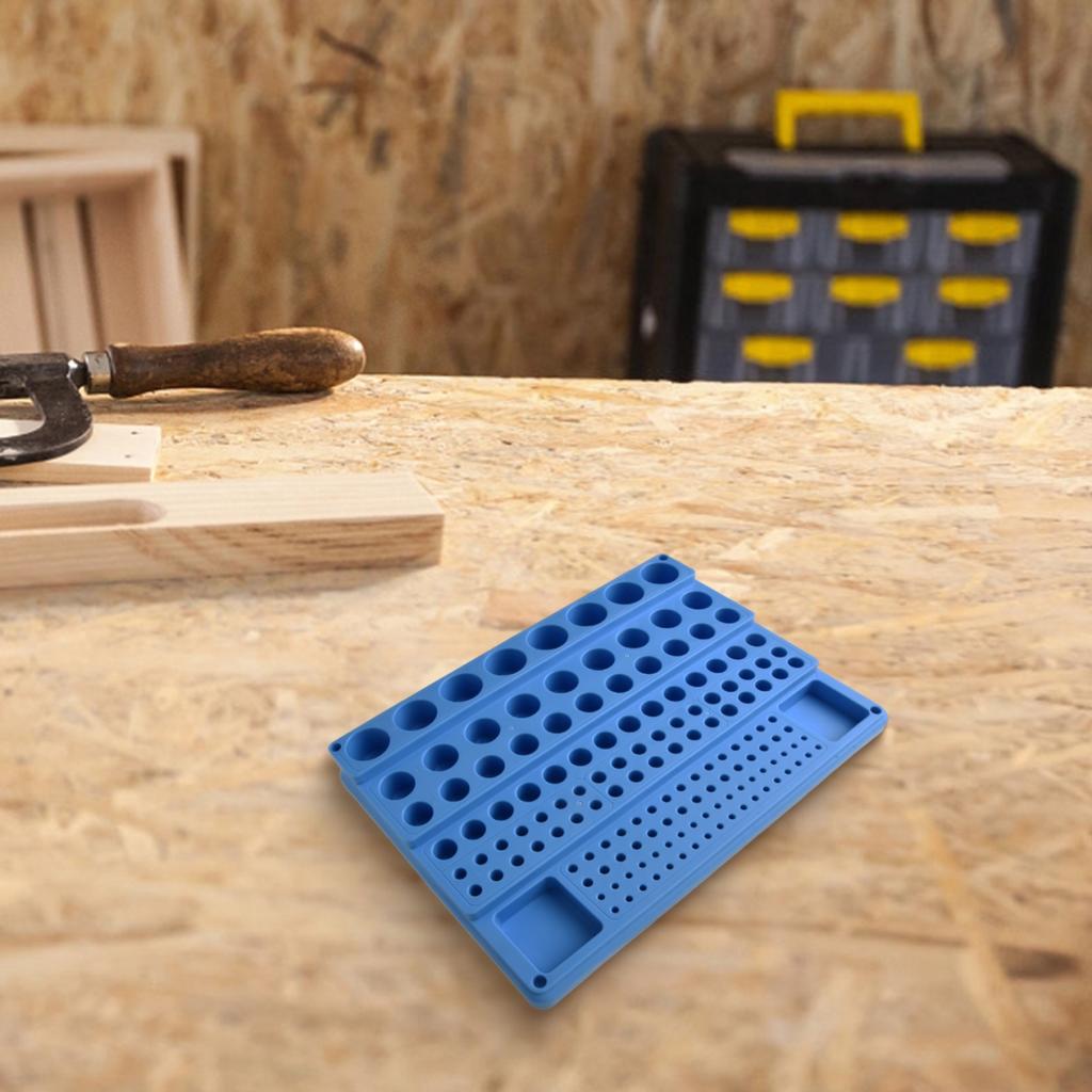 CNC Drill Bit Organizer Featuring a Sturdy Design and Multiple Holes