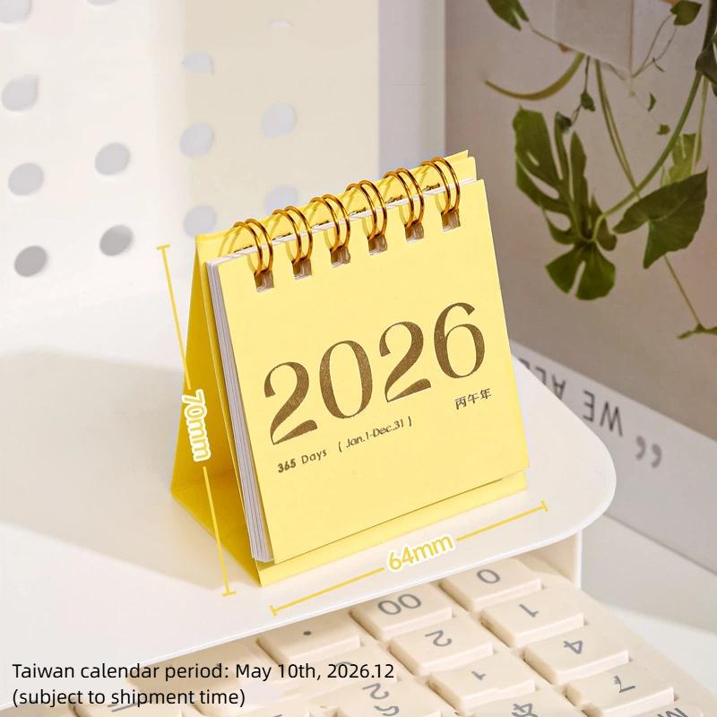 

2026 Мини Маленький Настольный Календарь Настольное Украшение Календарь Книга Креативный Простой Планировщик Настольные Офисные Канцелярские Товары Годовые Подарки