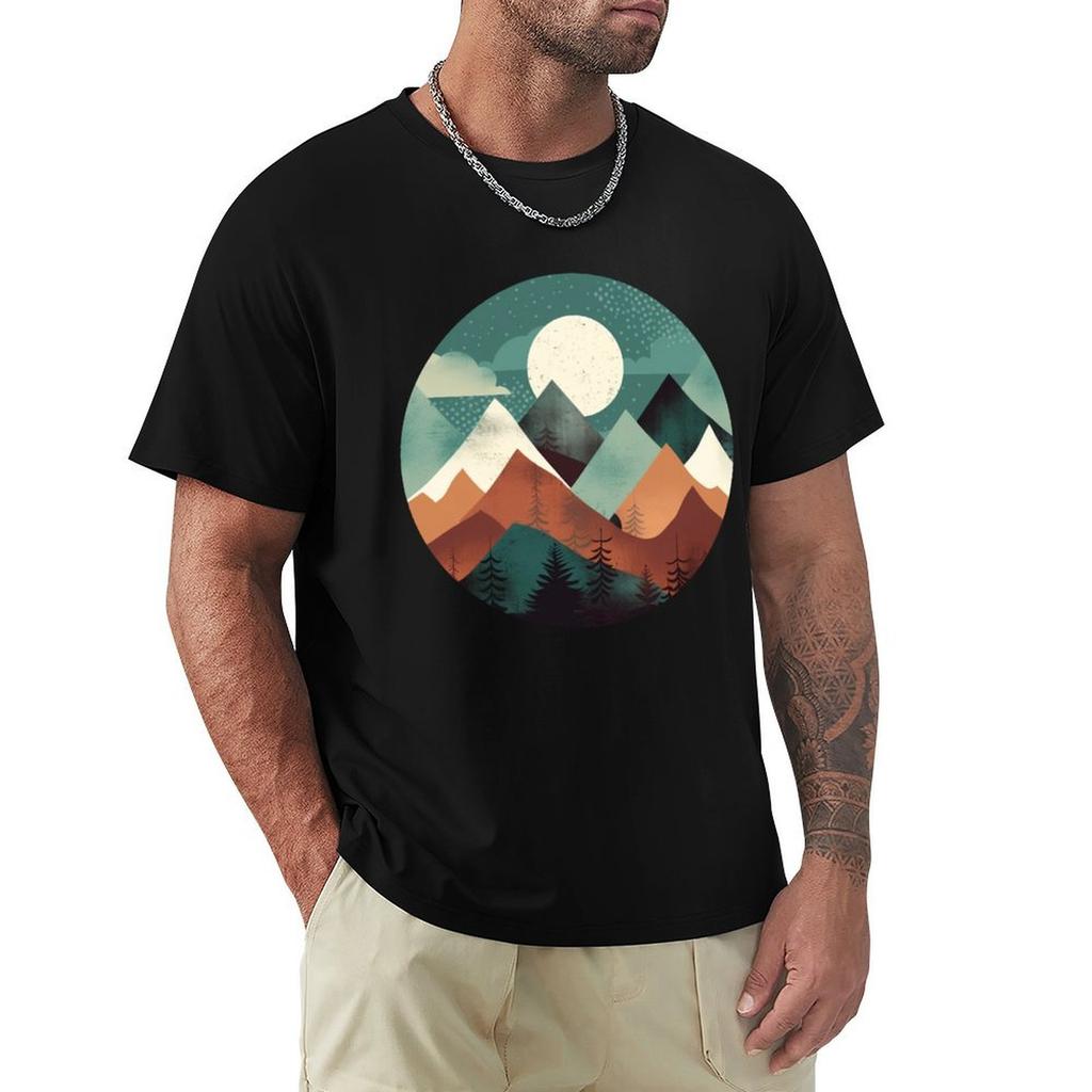 Mountains And Forest Cute Sports And Camping Design Tshirt Funny T Shirts Unisex Tshirt