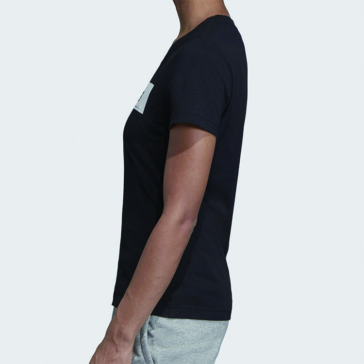 Adidas Training Round Neck Pullover Short Sleeve T-Shirt Women Tops Black EI4586