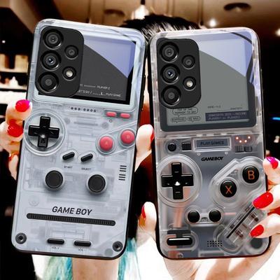 Spielekonsole für Samsung Galaxy S10 20 Plus 21 FE 22 23 24 FE 25 Ultra Schwarz Gehärtetes Glas Handyhülle Hartschale