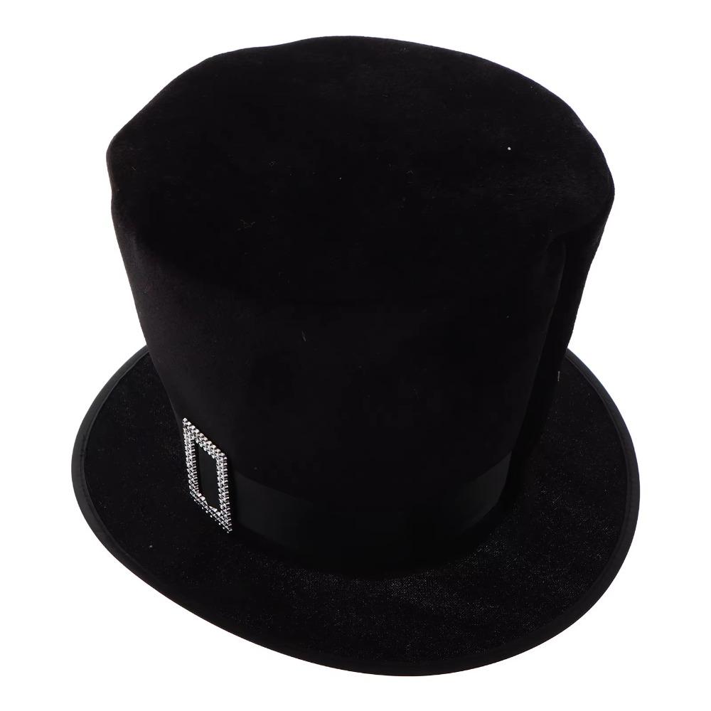 Unique Black Top Hat Dress Up Black Magician Hat Club Formal Costume Hat  Theme Party Style A
