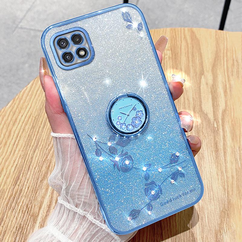 KADEM For Samsung Galaxy A22 5G (EU Version) Case Ring Kickstand TPU Mobile Phone Cover