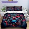 3pcs Music Love Bedding Cover Set, Fashion Classic Popular Print Bedding Set, Soft Comfortable, All Season Use, For Bedroom, Guest Rooma0819186