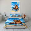 Cool Capybara Beach Bedding Set Bedding Duvet Cover Set Duvet Cover Pillowcases (1 * Duvet Cover 2 * Pillowcases, without duvet insert)